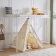 preview thumbnail 32 of 43, Twin Size Metal Loft Bed With Safety Guardrails & 2 Built-In Ladders, Loft Bunk Bed Frame For Teens Juniors Adults
