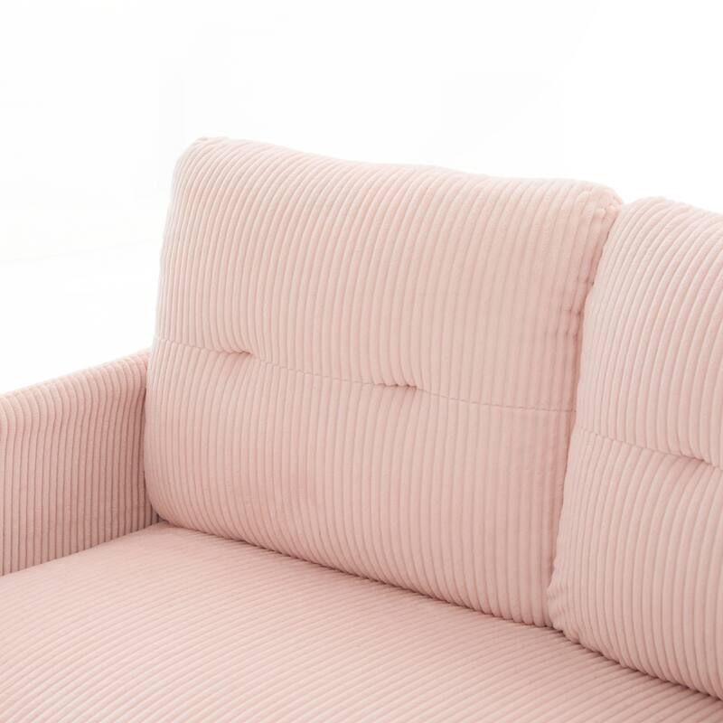 Oversized Loveseat, Modern & Plush Double-seater Sofa, Corduroy Upholstered Couch