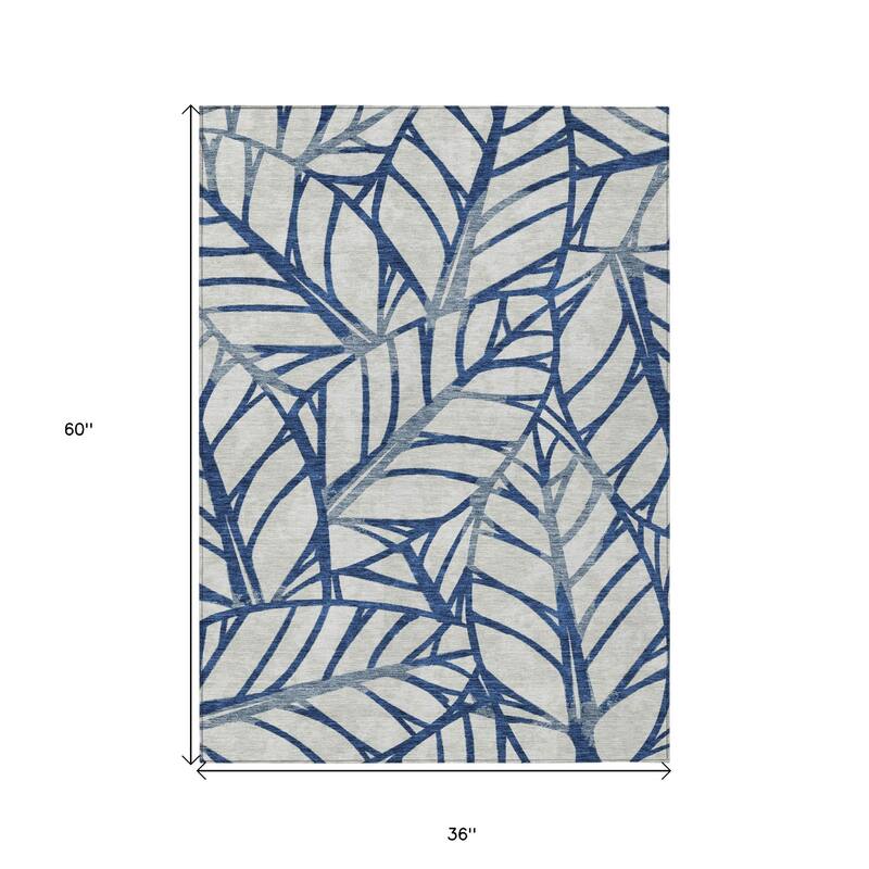HomeRoots Floral Transitional Rectangle Outdoor Rug