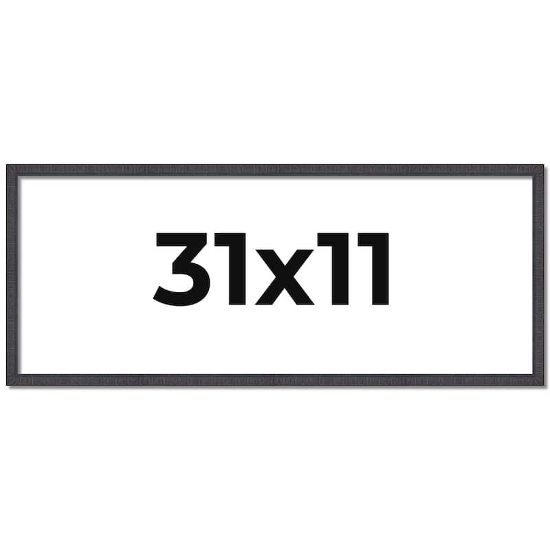 31x11 Frame Brown Solid Wood Picture Frame - Complete Modern Photo
