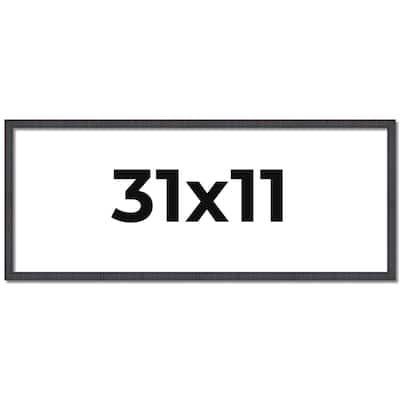 31x11 Frame Brown Solid Wood Picture Frame - Complete Modern Photo