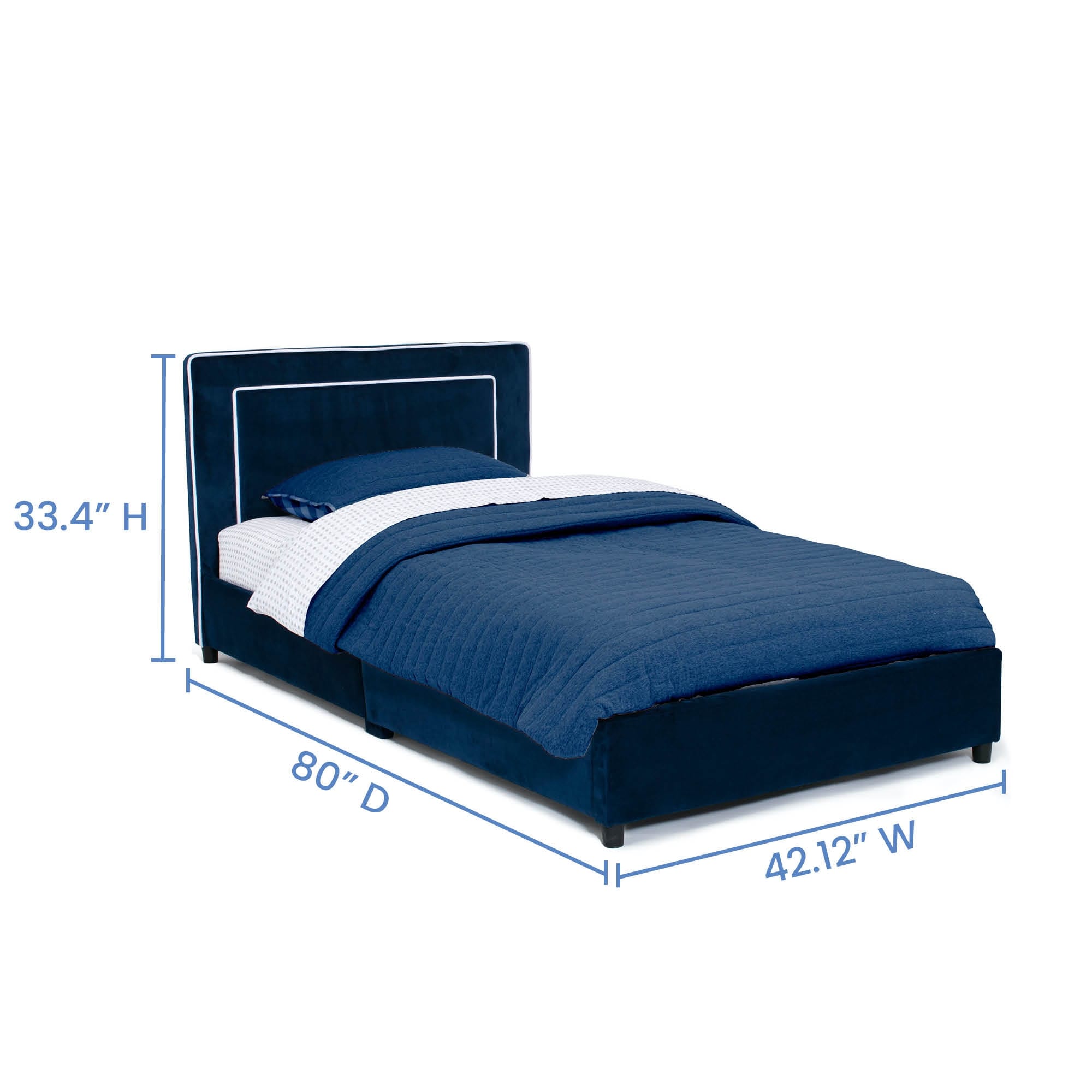 Delta upholstered twin shop bed