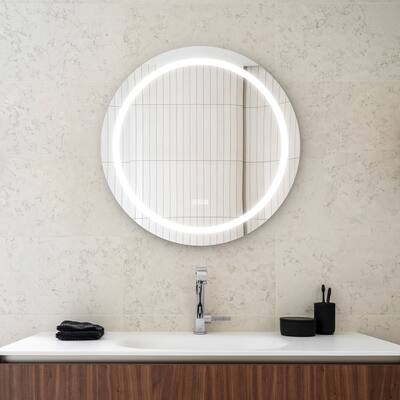 24 Inch Modern Simple LED Round Bathroom Mirror - 24 Inch