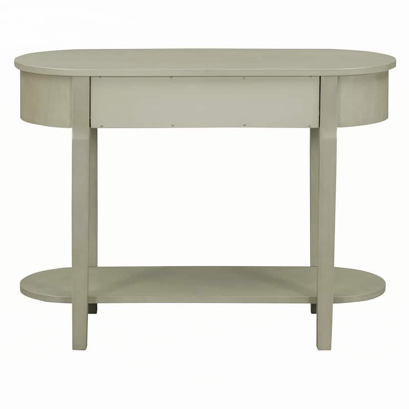 Retro Console Table with Curved Design,Grey