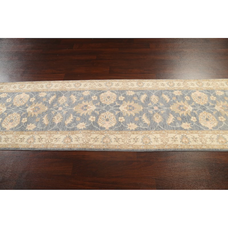 Vegetable Dye Floral Oriental Peshawar Chobi Runner Rug Hand-knotted - 2'8" x 9'8"