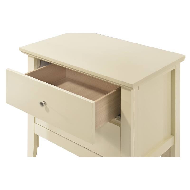 Primo Transitional Wood 2-drawer Nightstand Table