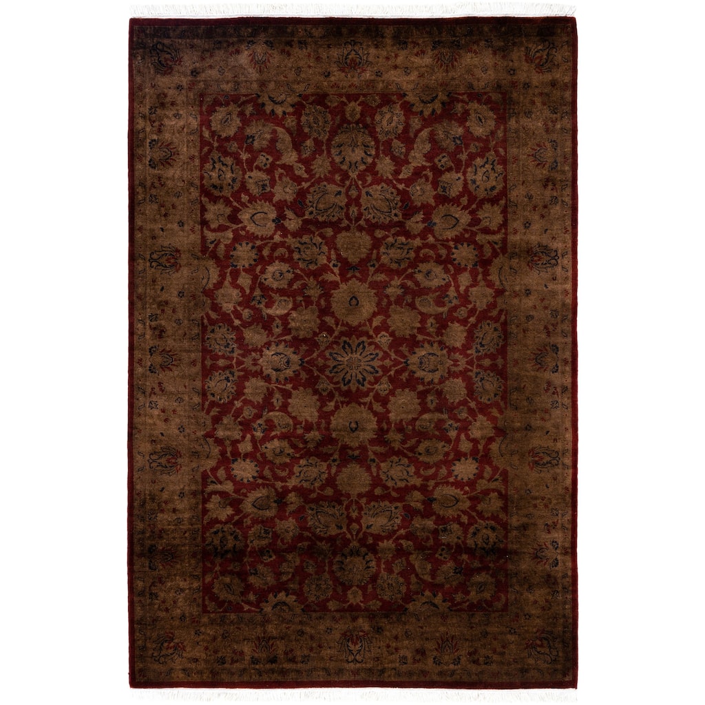 Overdyed One-of-a-Kind Hand-Knotted Area Rug - Brown - 4' 2" x 6' 2"
