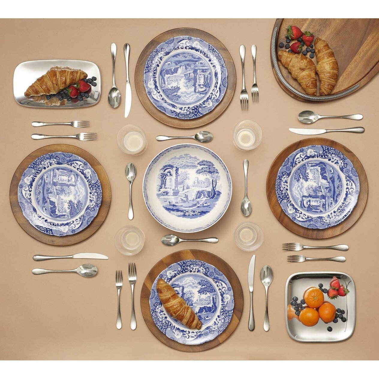 Vintage Spode Blue Italian Salad Dinner Plate 