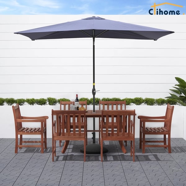 slide 2 of 46, Clihome 10' x 6'5 Aluminum Rectangular Market Umbrella