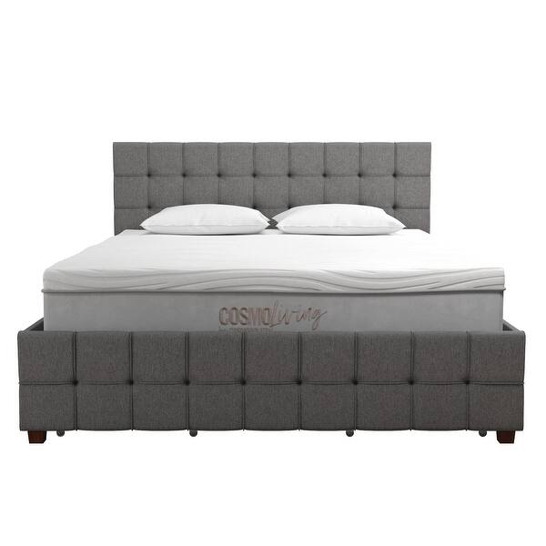 Cosmoliving By Cosmopolitan Elizabeth Upholstered Bed With Storage Overstock 28119605
