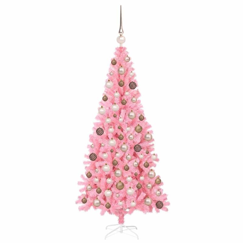 vidaXL Christmas Tree with 300 LEDs Green 6 x 4 ft Plastic and metal - 70.9