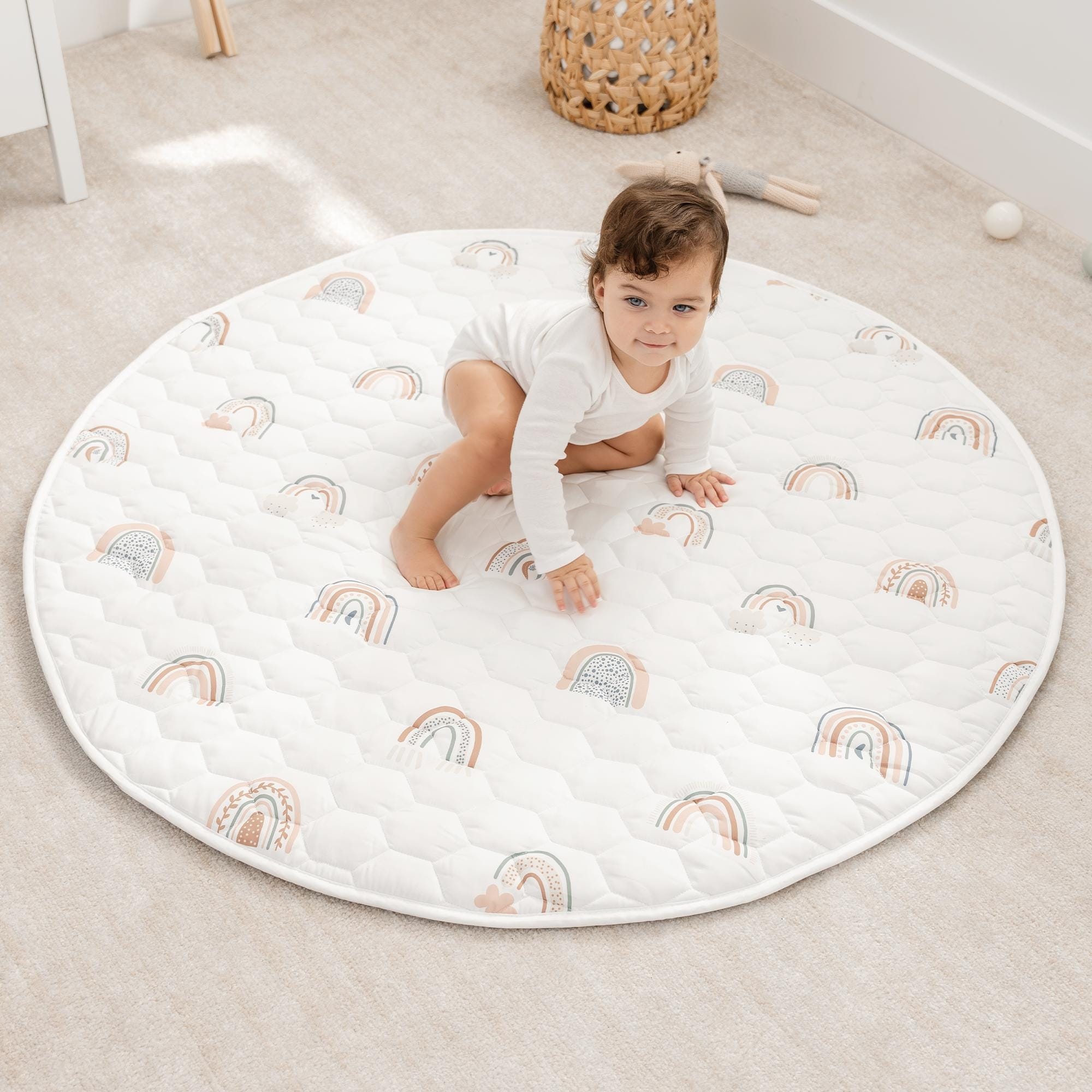 Premium Play Mat, Quilted Baby Mat for Floor by Comfy Cubs