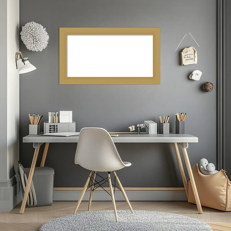 Amanti Art Grace Brushed Gold Framed Dry Erase Magnetic Board