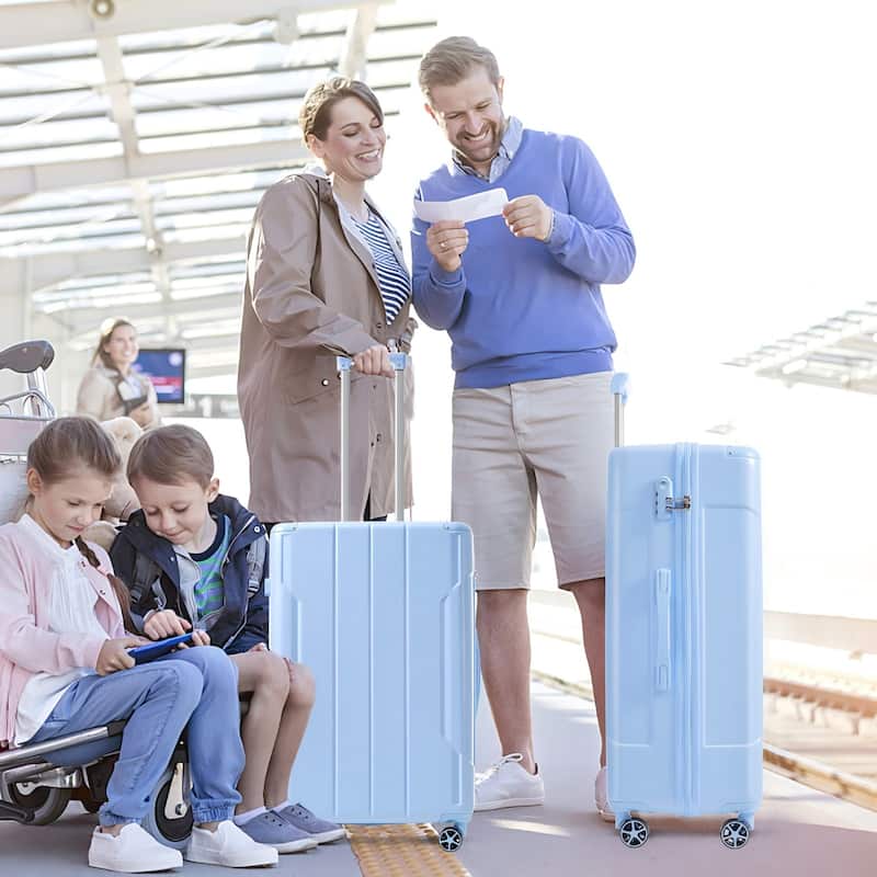 Luggage Sets 3 Piece, Hard shell ABS Lightweight Durable Suitcases with Double Spinner Wheels 20/24/28 Inch