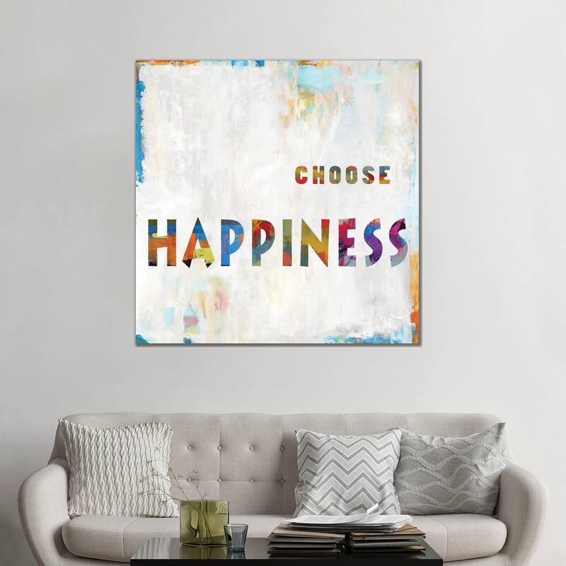iCanvas "Choose Happiness In Color" by Jamie MacDowell Canvas Print