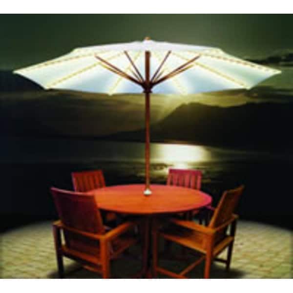brella lights patio umbrella lighting Brella Lights Outdoor Patio Lighting System for 6-Rib Umbrellas - White -  Bed Bath & Beyond