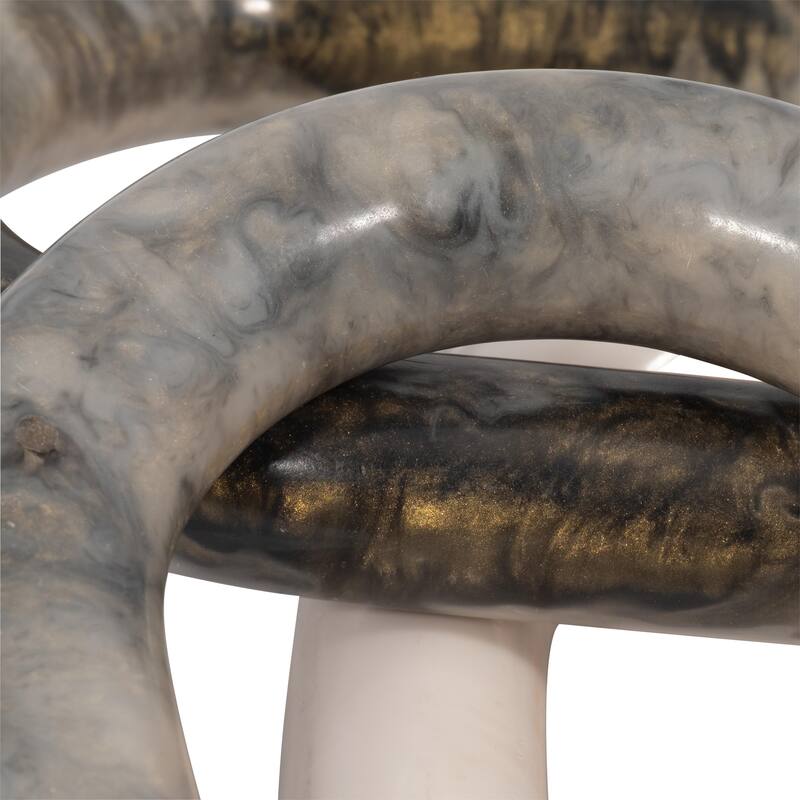 Modern Chain Linked Art Sculpture for Contemporary Spaces - 21" - 21" x 6" x 1"