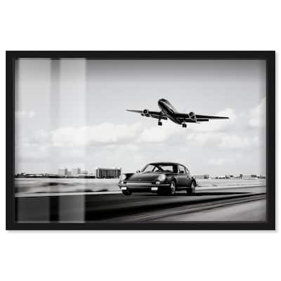 Sports Car Takeoff Shadowbox by Art Remedy