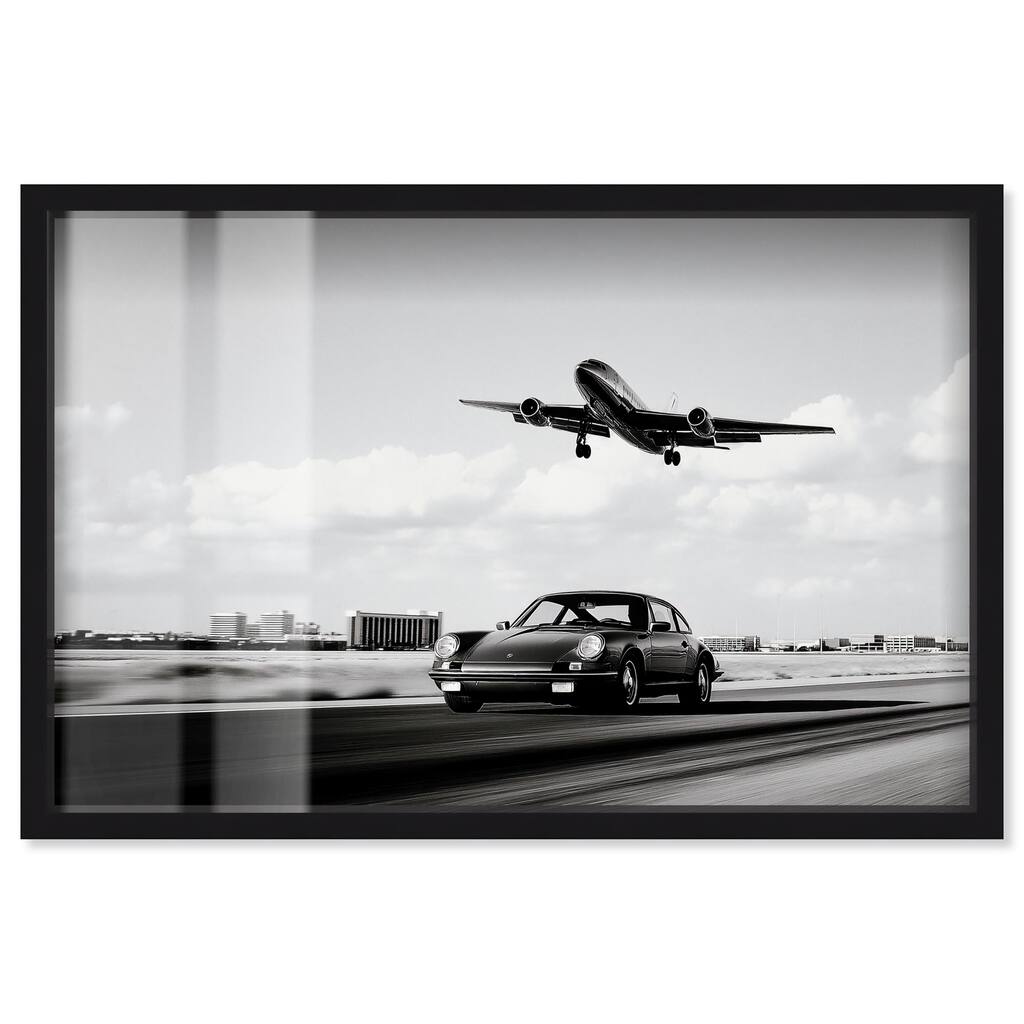 Sports Car Takeoff Shadowbox by Art Remedy