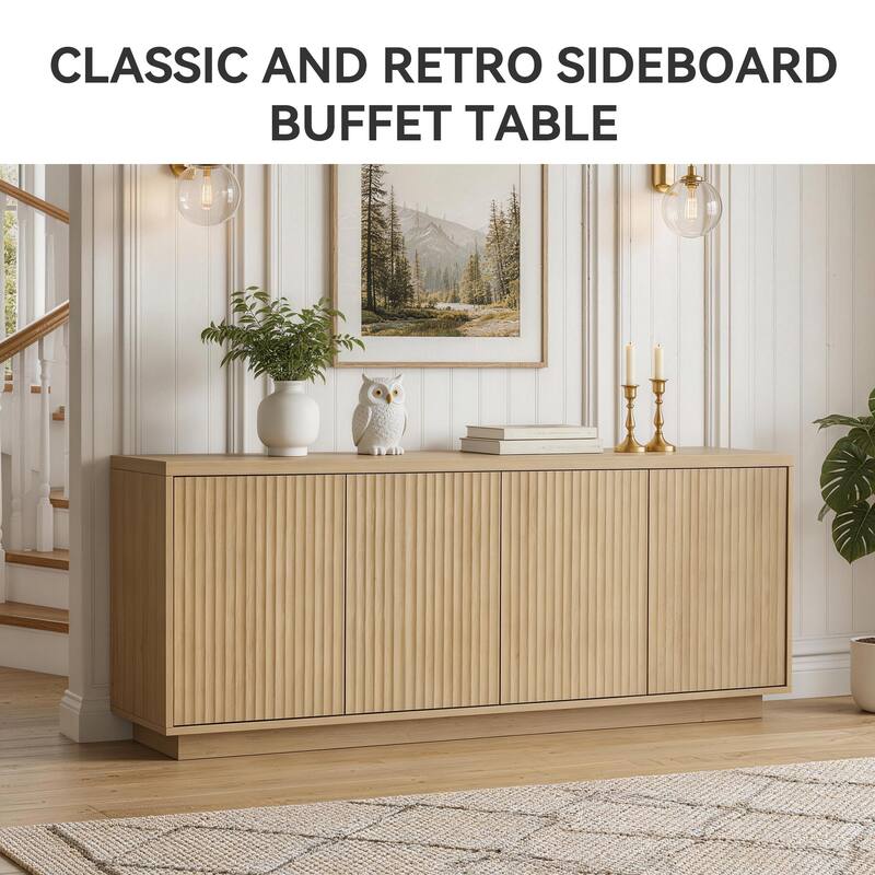 Modern Buffet Cabinet Sideboard with 4-Doors