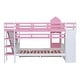 preview thumbnail 10 of 10, Full-Over-Full Castle Style Bunk Bed with 2 Drawers 3 Shelves and Slide