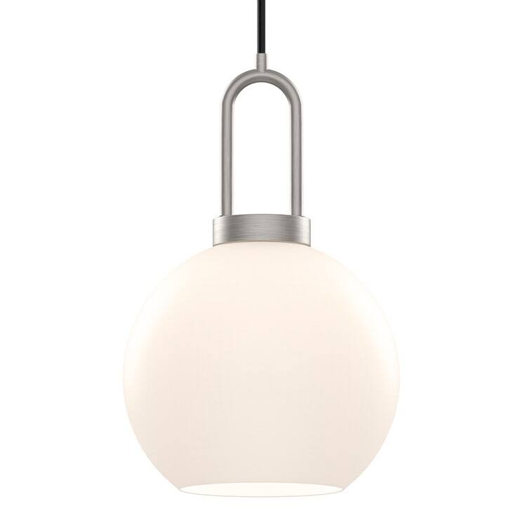 Alora Lighting PD601608OP Soji 8" Wide Mini Pendant with Frosted Glass - Brushed Nickel