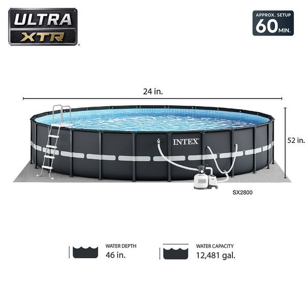 Intex 24' x 52" Ultra XTR Frame Pool, 2 Floating Loungers and Mega Chill Cooler - 369.68
