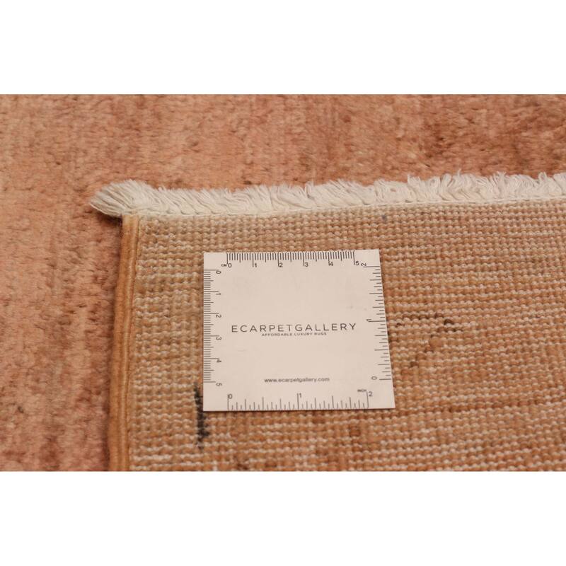 ECARPETGALLERY Hand-knotted Vibrance Coral Wool Rug - 6'4 x 8'5