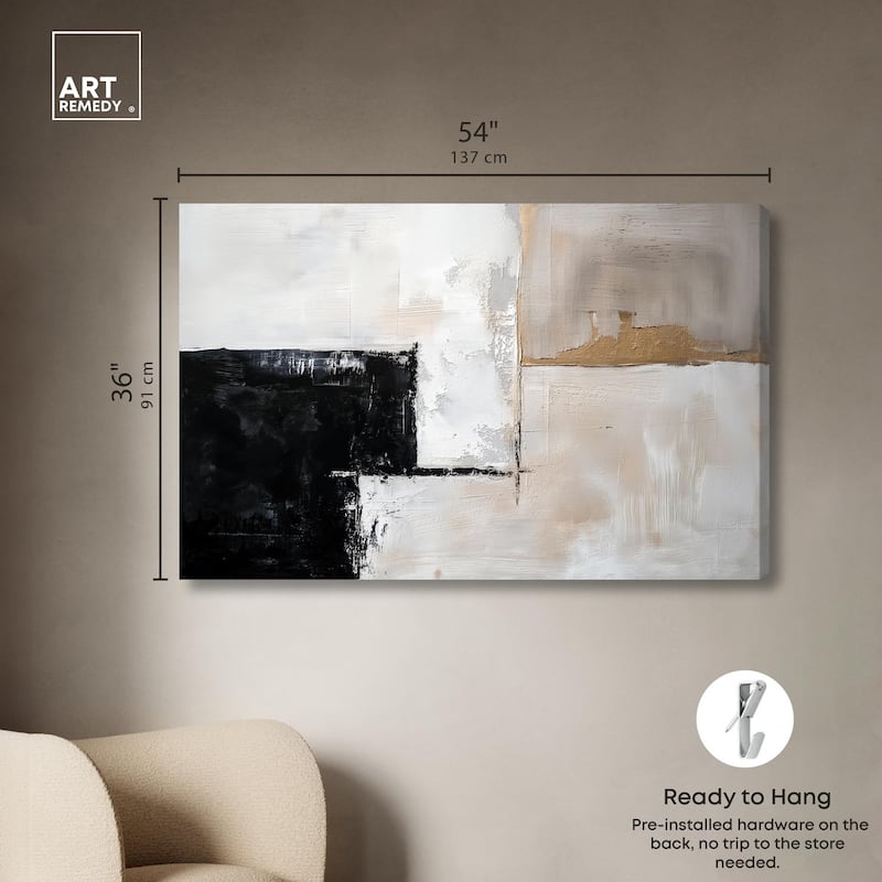 Black Dust and White Ash II Canvas by Art Remedy, Gallery Wrapped