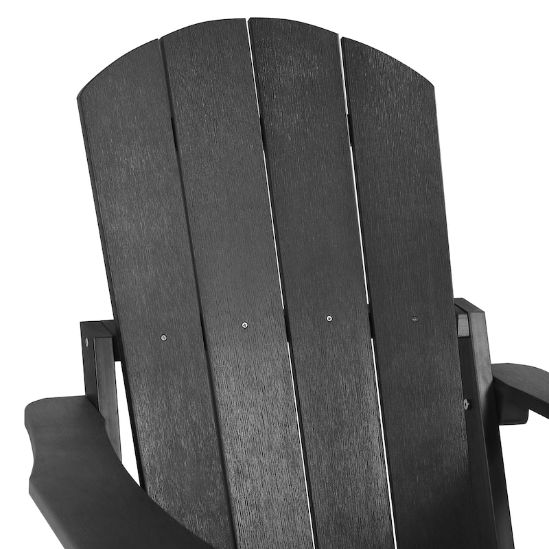 Hurley Folding Poly Adirondack Chair with Pull-out Ottoman (Set of 2)