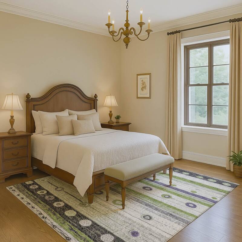 Premium Washable Super Soft Global Stripes Mayfield Rug