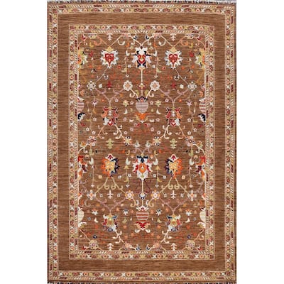 Vegetable Dye Traditional Oriental Ziegler Wool Area Rug Hand-knotted - 6'9" x 9'4"