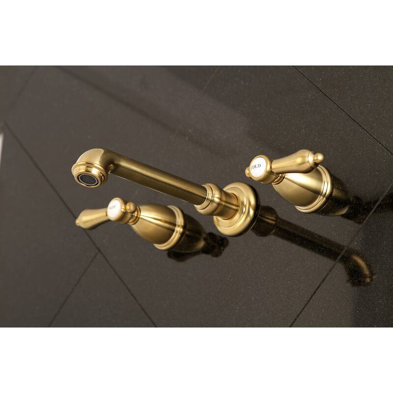 Heirloom Two-Handle 3-Hole Wall Mount Bathroom Faucet