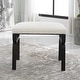 preview thumbnail 4 of 5, Uttermost Diverge White Shearling Small Bench - 22.75 W X 18.75 H X 15.125 D (in)