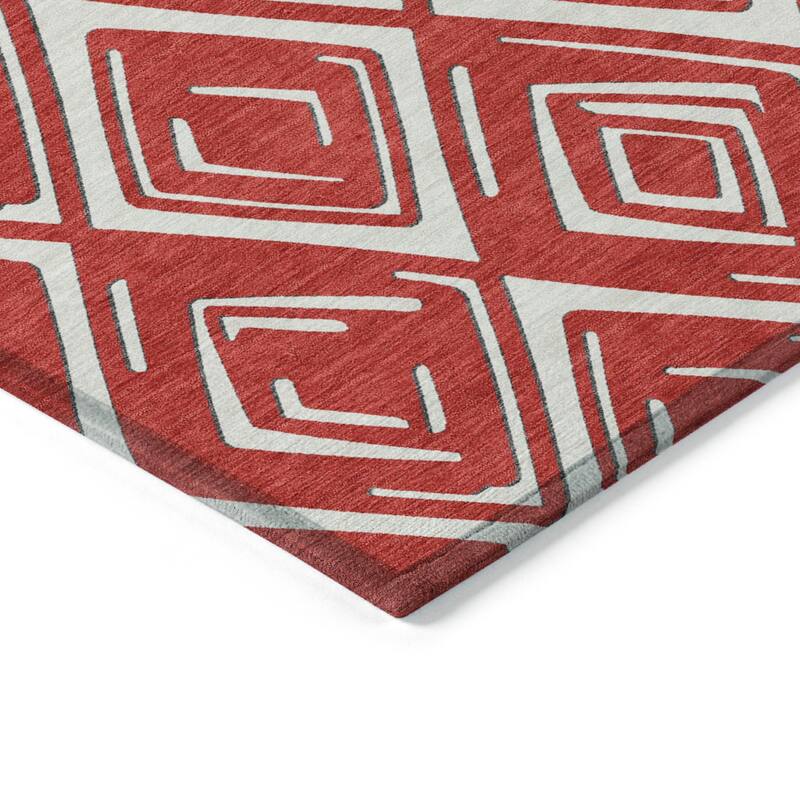 Machine Washable Indoor/ Outdoor Chantille Contemporary Diamonds Rug