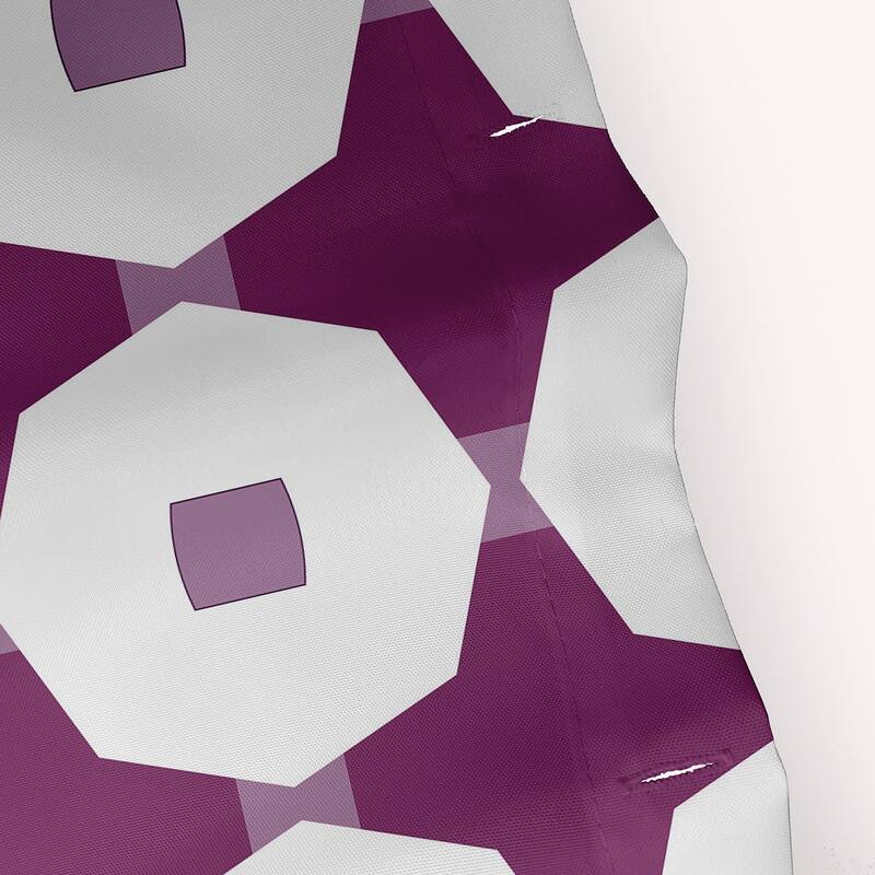 Button Up Geometric Print Shower Curtain
