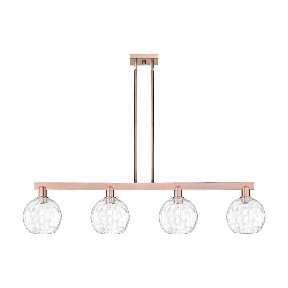 Innovations Lighting Endless Possibilities Arcadia - Athens Water Glass - 4 Light 51" Stem Hung Island Light