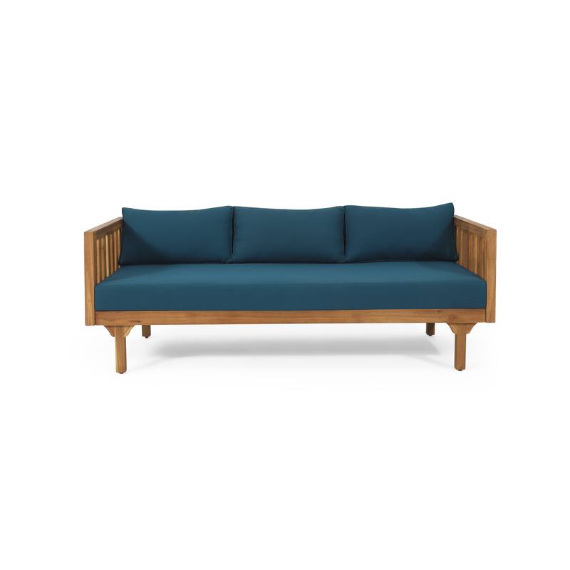 Claremont Outdoor 3-seat Acacia Wood Daybed by Christopher Knight Home