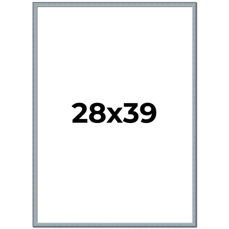 28x39 Frame Rustic Sky Blue Solid Wood Picture Frame | 0.75 Inch