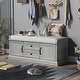 preview thumbnail 8 of 48, Storage Bench with 2 Drawers and 2 Cabinets, Shoe Bench with Removable Cushion for Living Room