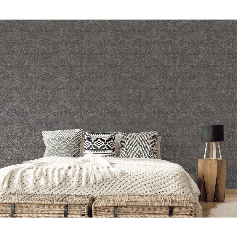 Galerie Wallcoverings Bazaar Geometric Moroccan Paisley Non-woven Metallic Wallpaper Roll