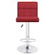Bar Stools Adjustable Armless Swivel PU Leather Barstools Set of 2