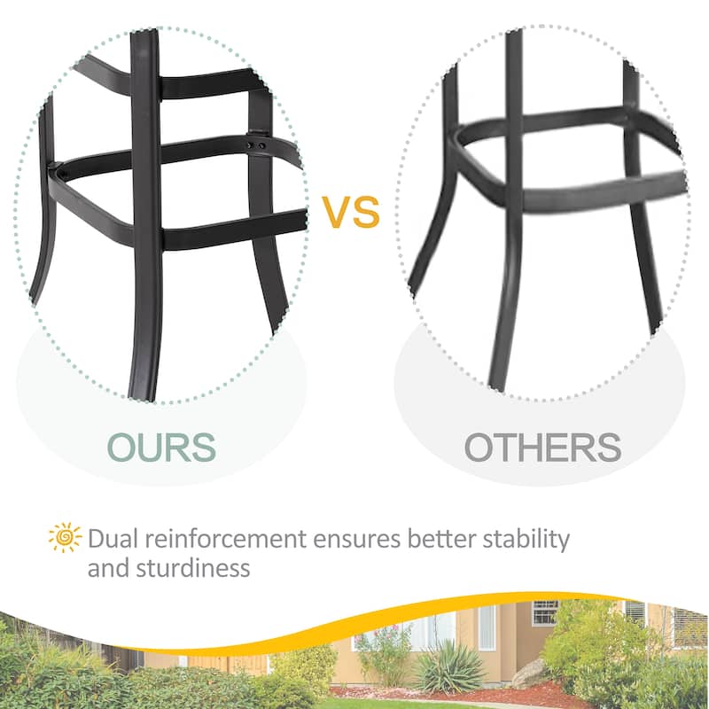 Futzca Patio Swivel Bar Bistro Set or Swivel Bar Stools