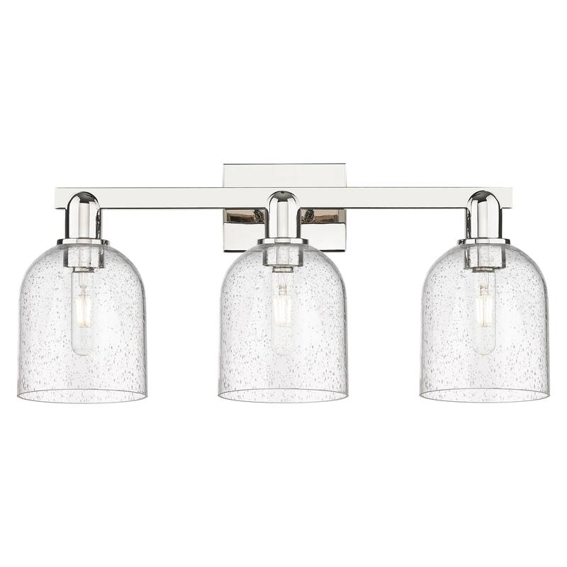 Innovations Lighting Endless Possibilities Arcadia - Bella - 3 Light 25" Bath Vanity Light - Polished Nickel/Seedy