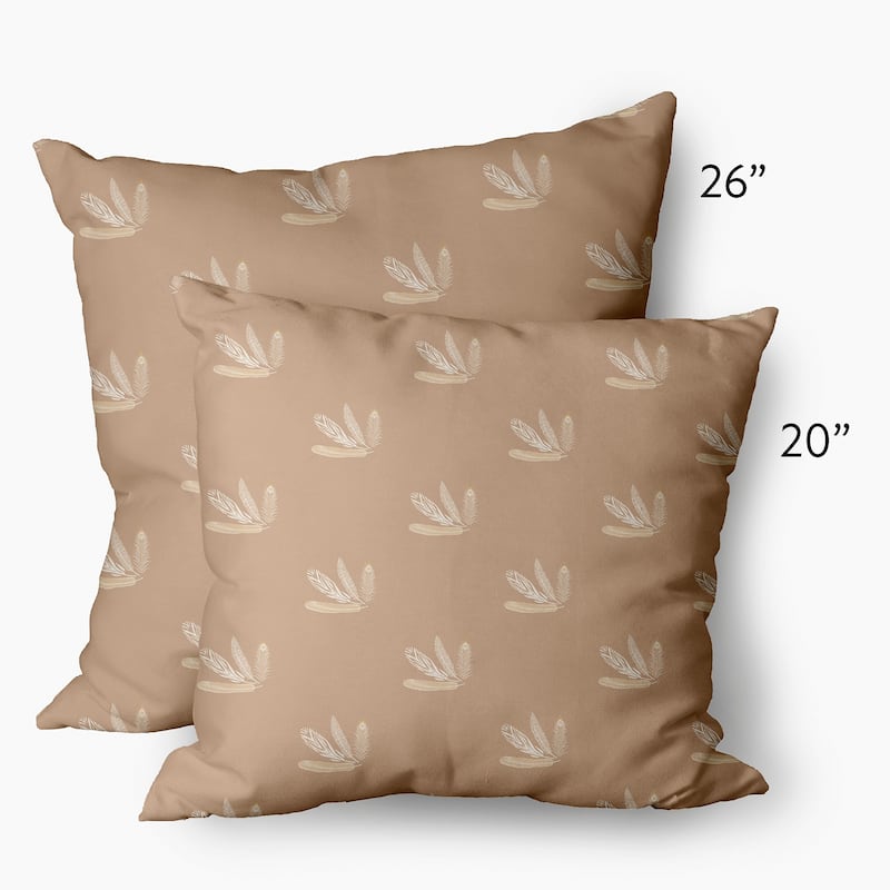 Feather Pattern Decorative Throw Pillow