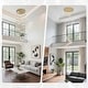 preview thumbnail 26 of 33, Modern Chandelier Dimmable Gold LED Pendant Light for High Ceiling Foyer Staircase Villa Entrances