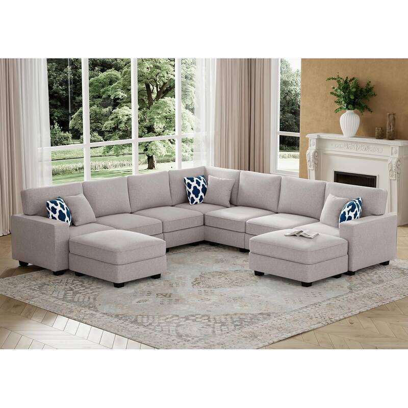 9 Piece Modular Flexible Combination Sectional - Grey