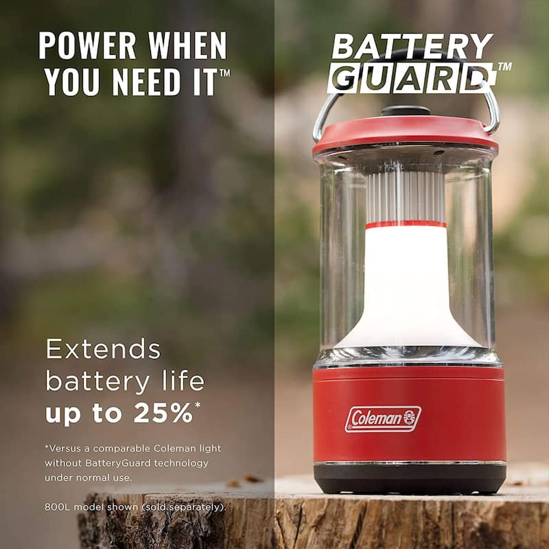 Coleman 1000 Lumens LED Outdoor Camping Light Lantern with BatteryGuard (3 Pack)