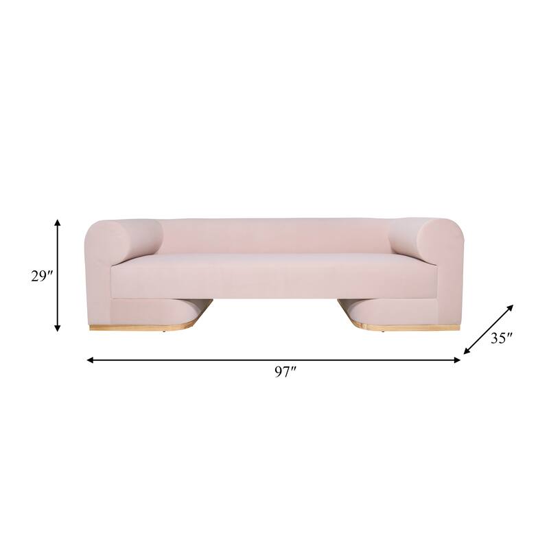 Sagebrook Home Modern Upholstered Sofa - 97" x 35" x 29"