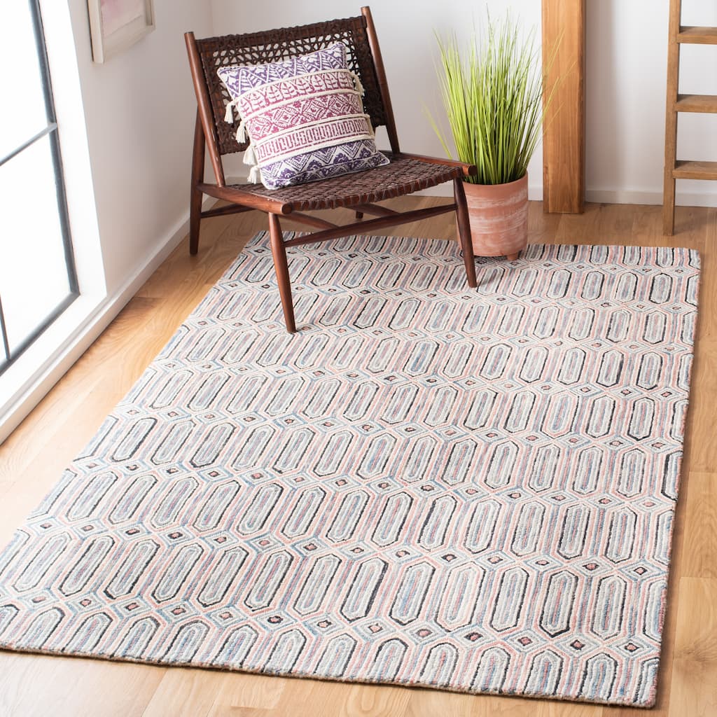 SAFAVIEH Handmade Micro-Loop Coriena Transitional Wool Rug